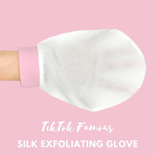 100% Silk Exfoliating Body Glove + Face Mitt. TikTok Famous Silk Exfoliating Mitt
