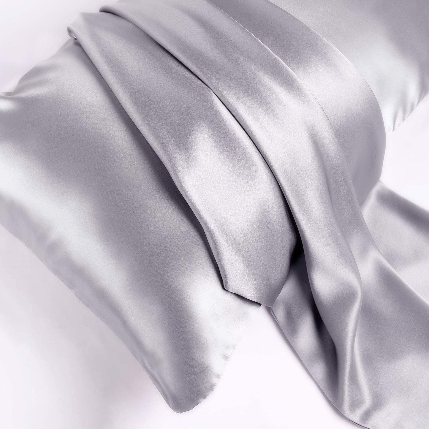 Silk Pillowcase - Silver - King - LOVESILK NZ