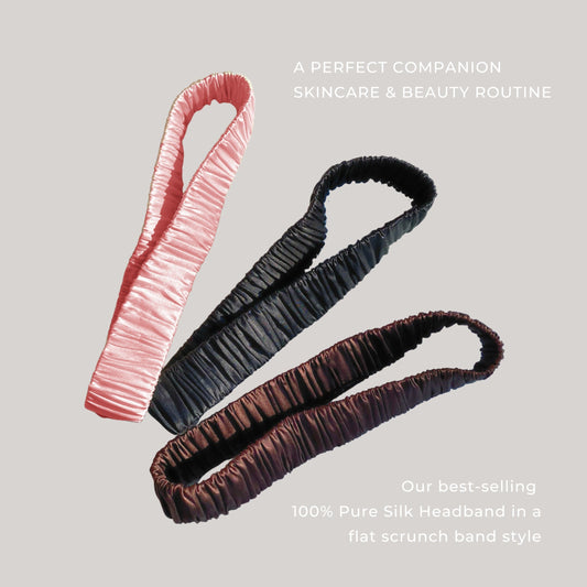 100% Pure Silk Yoga & Workout Headband