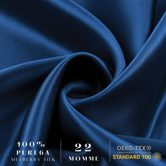 Silk Pillowcase - Blue - Standard - Lovesilk.co.nz