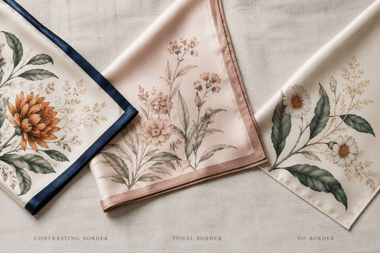 How to Choose a Border and Hem Colour for Your Custom Silk Scarf