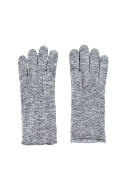 Cashmere Fine Knit Gloves - Grey