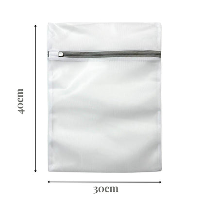 White mesh laundry bag with zipper – LS Silk AU