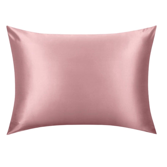 Pink Silk Pillowcase, Queen Size, Envelope Closure