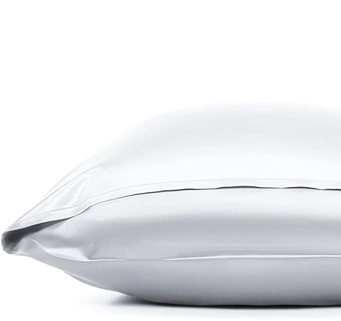 Ivory White Silk Pillowcase, Queen Size, Envelope Closure