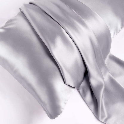 Silk Pillowcase - Silver - King - LOVESILK NZ