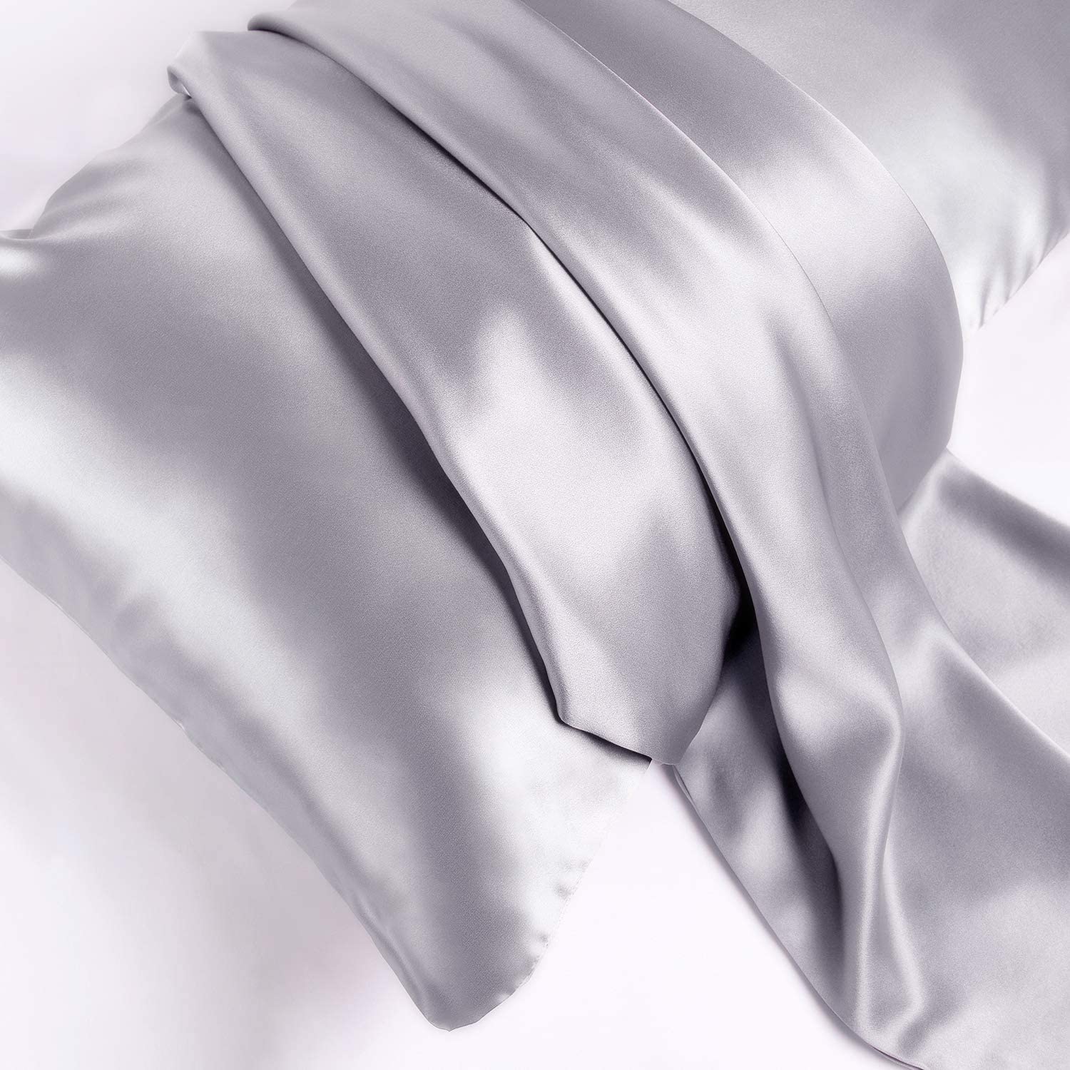 Silk Pillowcase - Silver - Queen - LOVESILK NZ