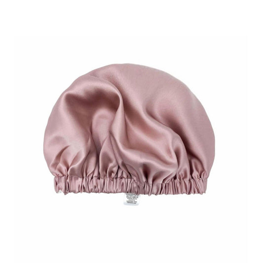 Classic Double-Layer Mulberry Silk Hair Bonnet – Adjustable, Siver