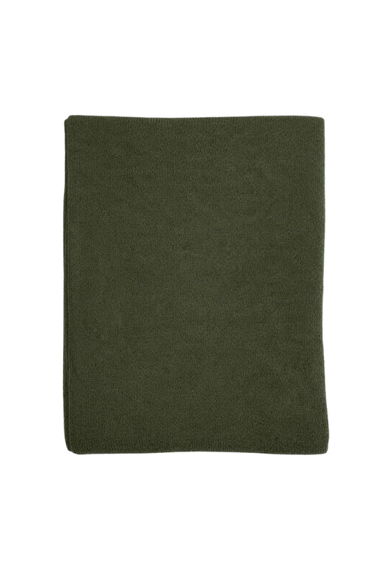 Versatile Pure Cashmere Wrap & Scarf - Olive