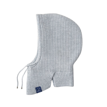 Silk-Lined Ribbed Cashmere Balaclava – Unisex Knit Hood