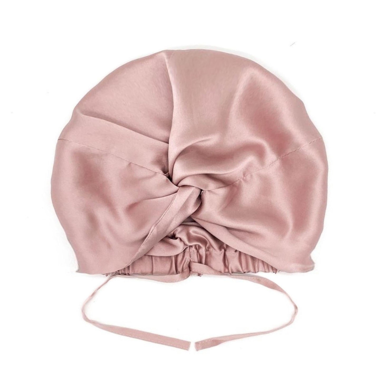 Navy Mulberry Silk Hair Bonnet – Double-Lined, Adjustable Fit