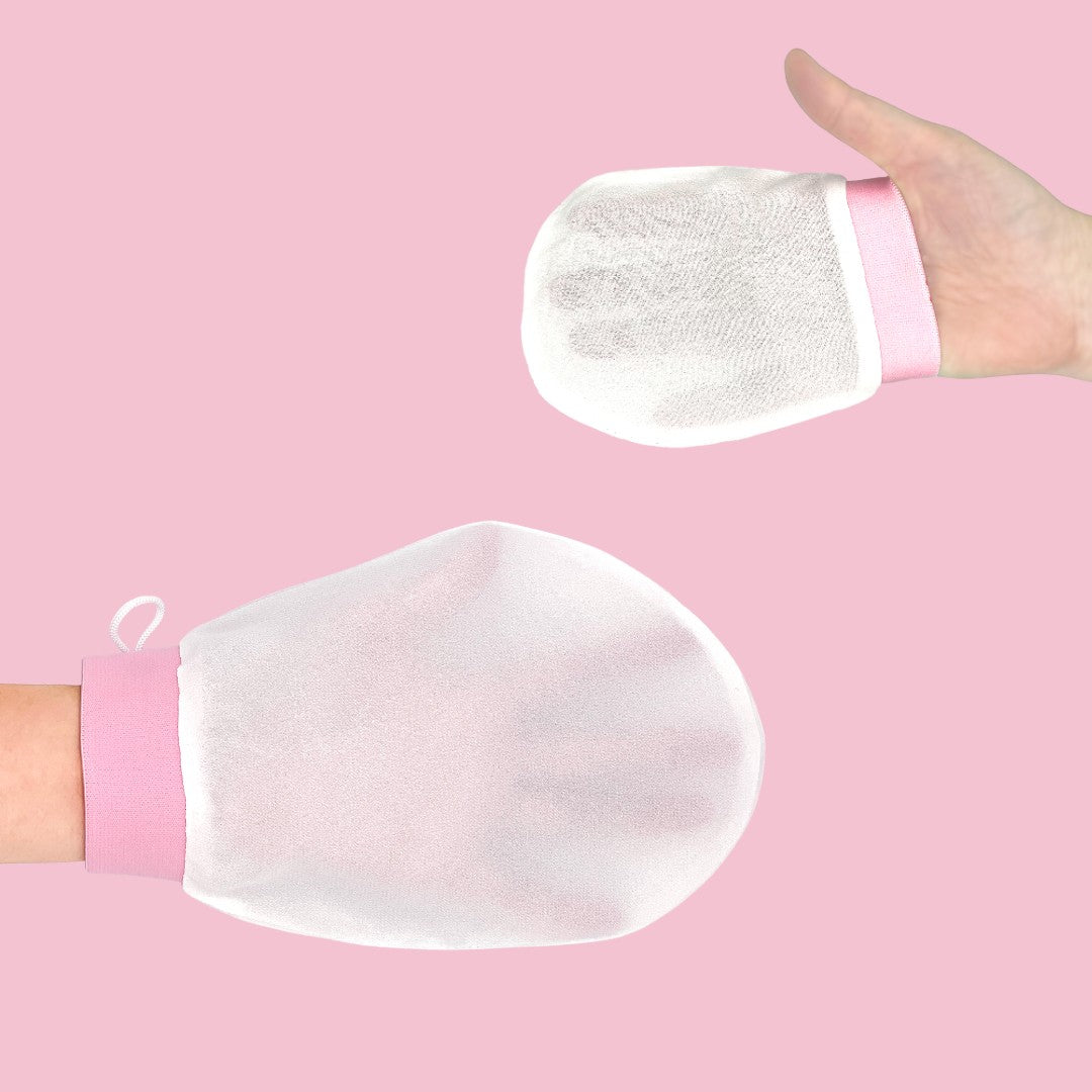 100% Silk Exfoliating Body Glove + Face Mitt. TikTok Famous Silk Exfoliating Mitt