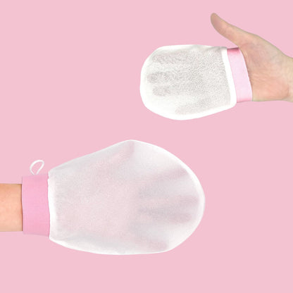 100% Silk Exfoliating Body Glove + Face Mitt. TikTok Famous Silk Exfoliating Mitt