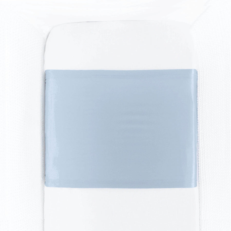 Sky blue mulberry silk cot mattress sleeve on a baby mattress – LS Silk AU