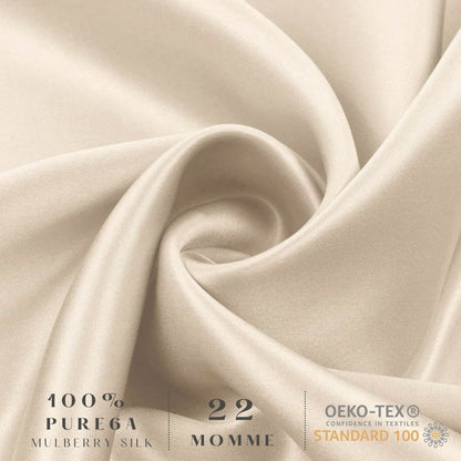 Champagne Silk Pillowcase- NZ Standard Size - Zip Closure - Lovesilk.co.nz