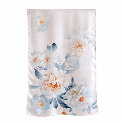 Blush Cascade long mulberry silk scarf – LS Silk