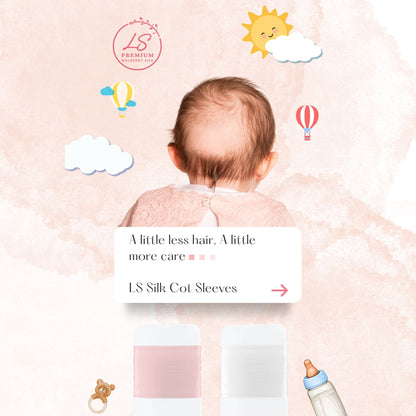 LS Silk cot sleeves in pink and pearl white – LS Silk AU