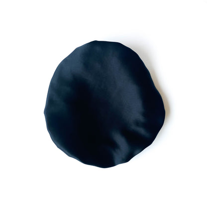 Double Layer Mulberry Silk Bonnet Hair Bonnet for Women - Black - Lovesilk.co.nz