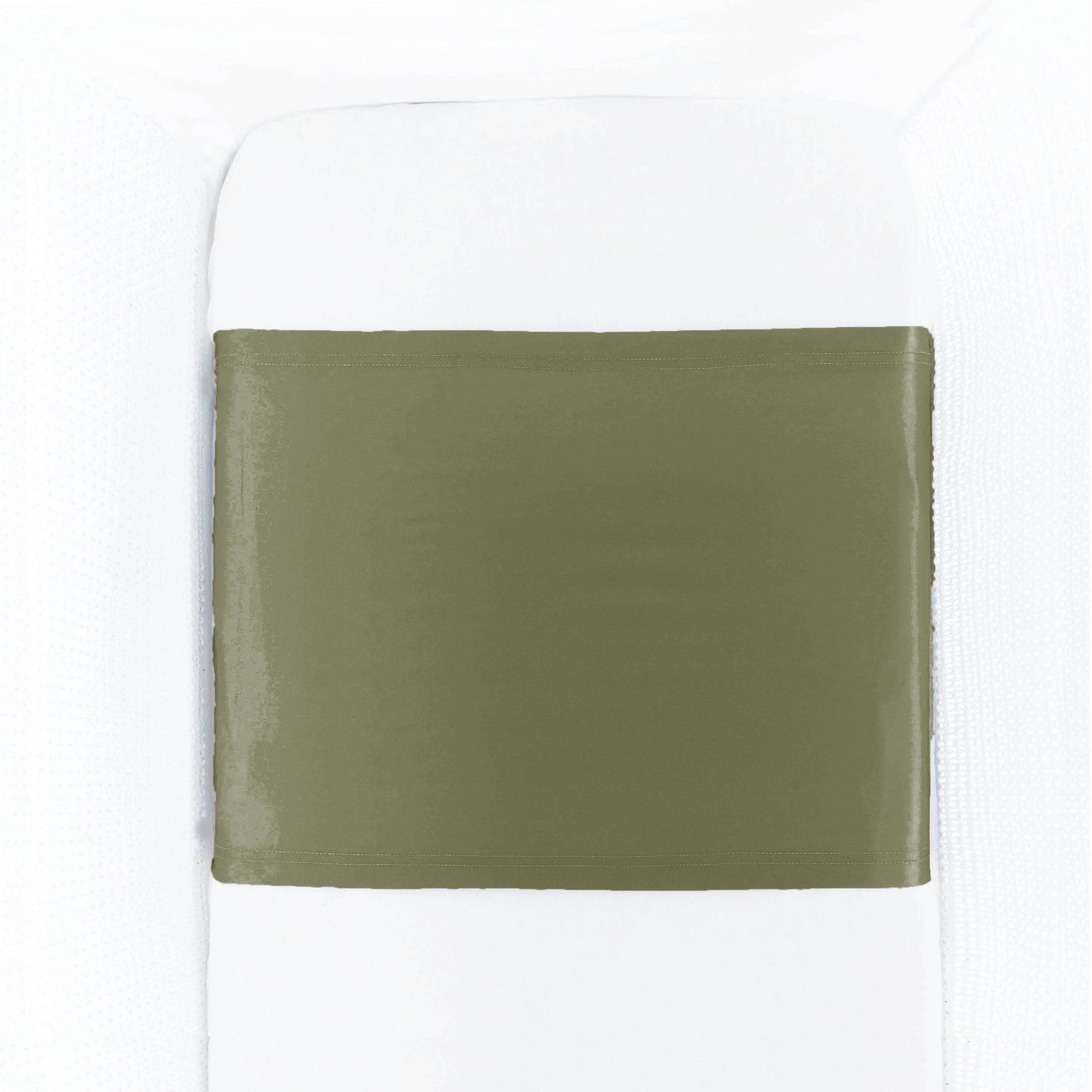 Silk Cot Mattress Sleeve 100% Pure Mulberry Silk Slip for Baby Cribs - Olive